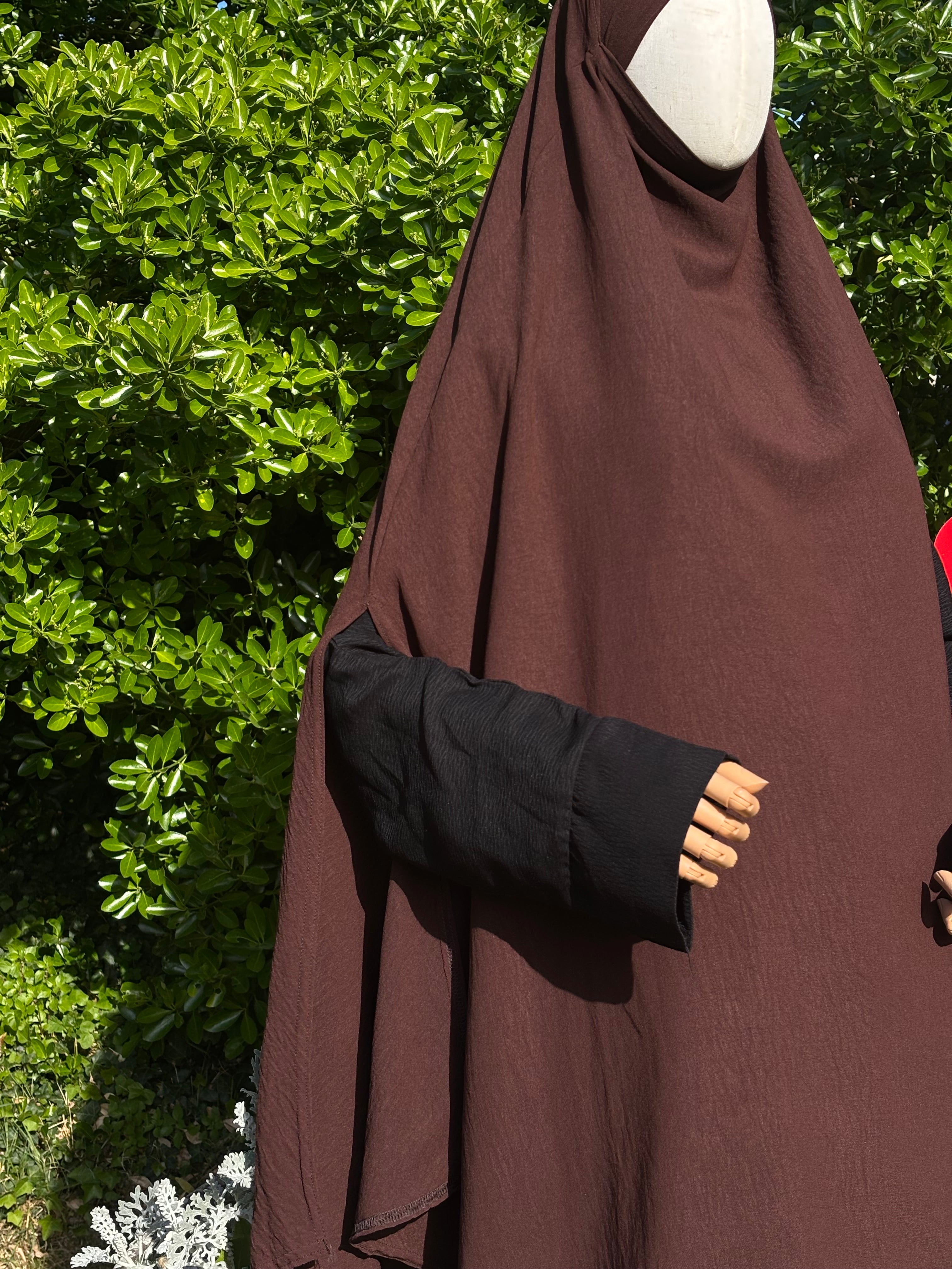 Long khimar à fente