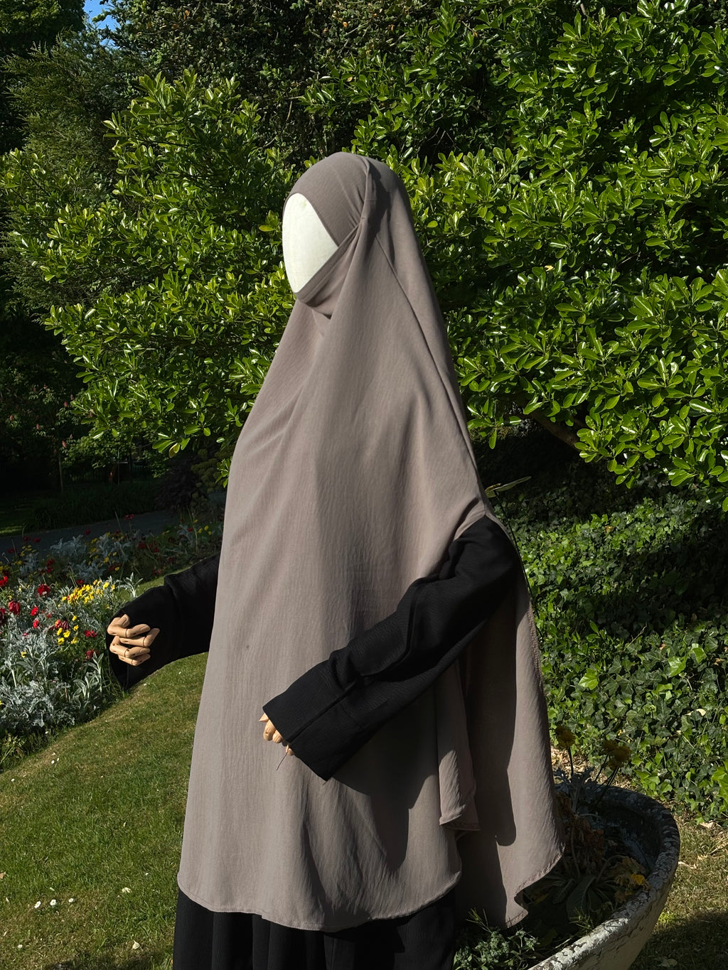 Long khimar à fente