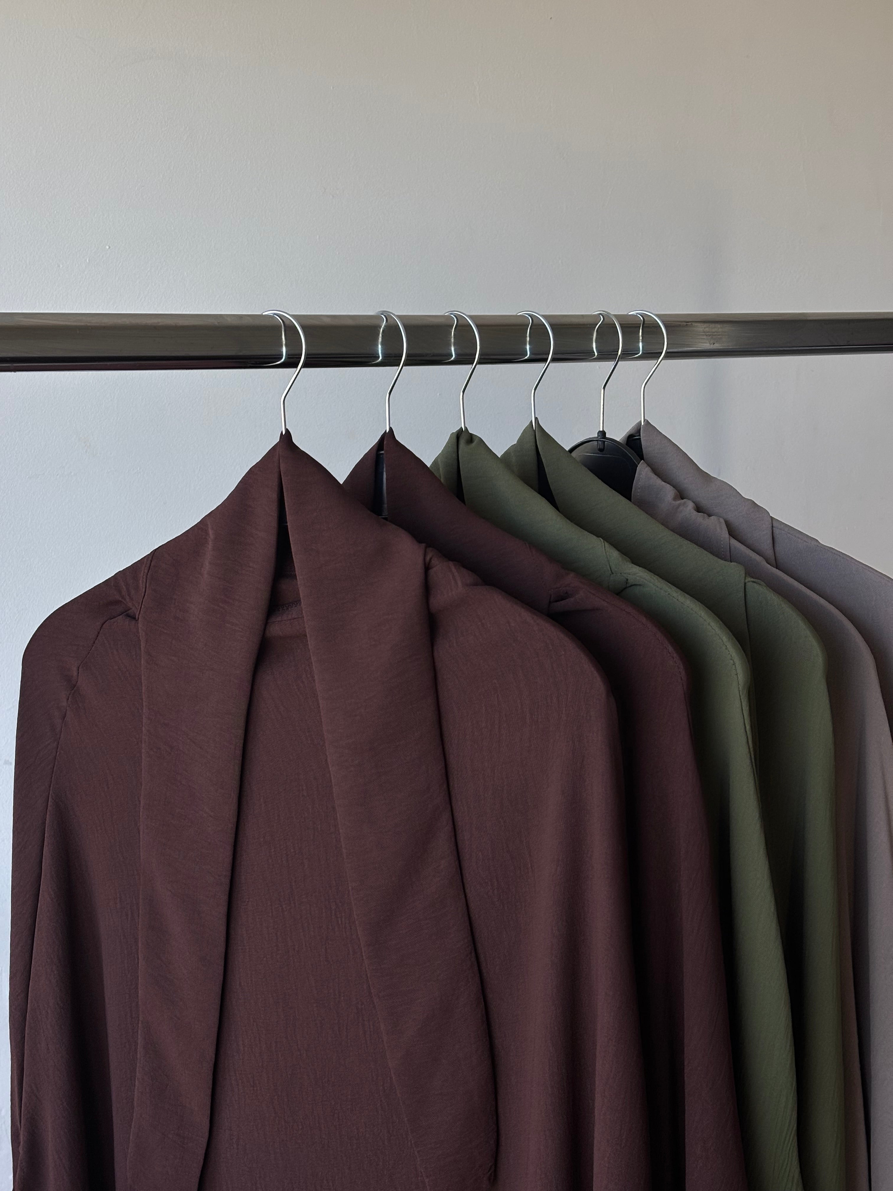 Long khimar à fente